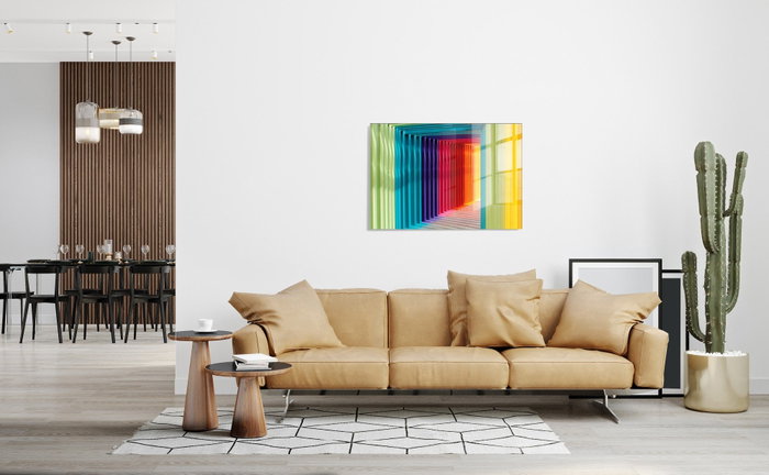 Wallity Cuadro Decorativo de Cristal Templado Multicolor 30 x 45 cm